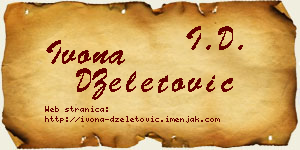 Ivona DŽeletović vizit kartica